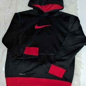 Nike Black Hoodie with Red Accents